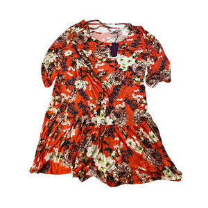 NWT Lascana For Venus Red Tropical Floral Dress Women's Size 14